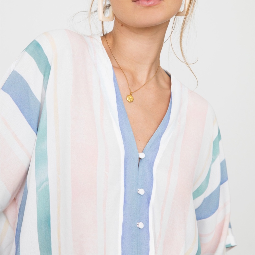Rails Thea Watercolor Stripe Top (S)